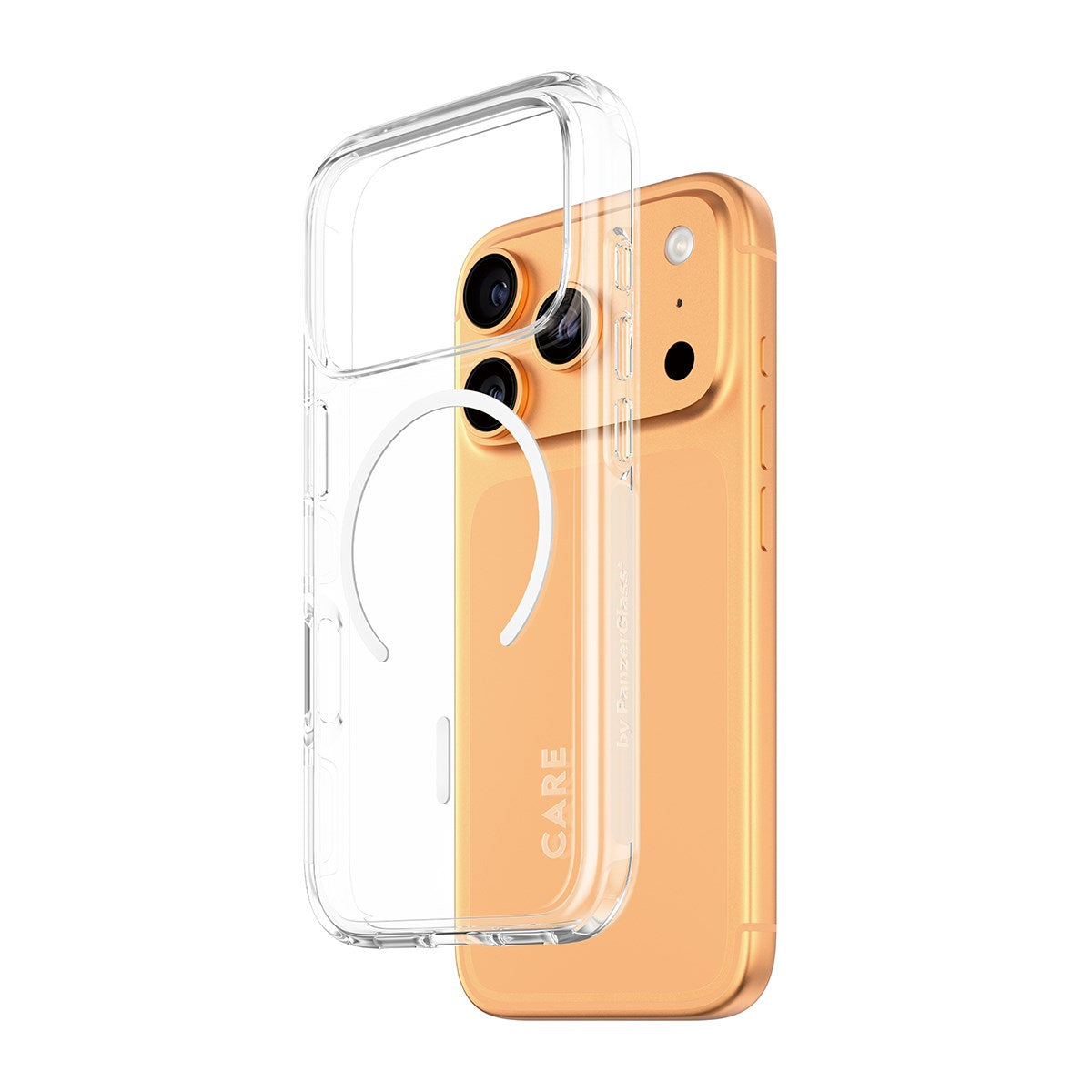 CARE by PanzerGlass® Flagship Case Transparent Urban Explorer m. Weiß MagSafe iPhone 17 Pro